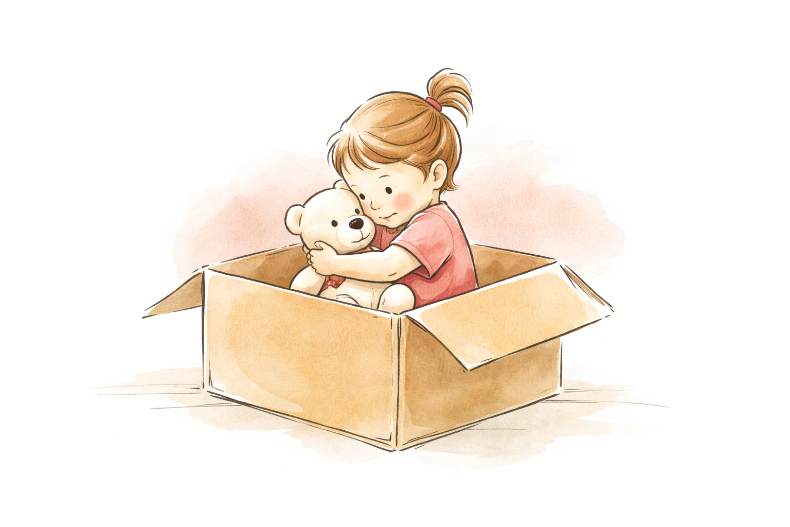 Parent caring for baby during a house move